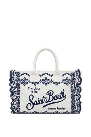 Colette bag in white and blue broderie anglaise SAINT BARTH KIDS | COL002702534L